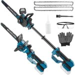 Mini tron�onneuse 2 - en - 1 �lectrique sur perche t�lescopique cha�ne de rechange compatible makita ...