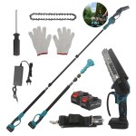 Mini tron�onneuse � batterie 6 pouces tron�onneuse �lectrique sans fil 2 batteries mini scie � cha�ne ...