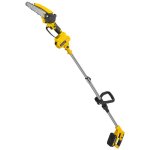 Mini tron�onneuse �lectrique 6 pouces - 21v - 550w - sans fil - 2 batteries incluses 1500mah - perche ...