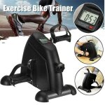 Mini vlo d?appartement appareil de fitness pdalier avec ordinateur en acier noir rglable pour entraner ...