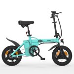Mini v�lo �lectrique pliant eskute f100 14 po moteur 250 w batterie 36 v 9 ah cyan