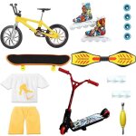 Mini v�los finger scooter set de mini jouets � doigts planches � roulettes � doigts finger skateboard ...