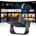Mini vid�oprojecteur 4k 1080p auto focus & keystone rotation 330� hdr10 courte focale wifi6 / bluetooth ...