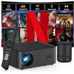 Mini vid�oprojecteur 4k - suteo - netflix certifi� - dolby audio - 15000 lumens - 1080p full hd - wifi ...