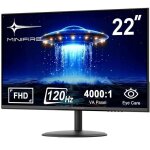 Minifire �cran pc 22 pouces fhd (1920 x 1080) 120hz 107% srgb mode faible lumi�re bleue adaptive - sync ...