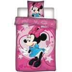 Minnie - housse de couette - 1 - personne - 140x200 cm + 1 taie doreiller 63x63 cm - rose