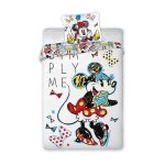 Minnie mouse disney parure de lit housse de couette rversible + taie doreiller linge 100% coton