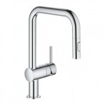 Mitigeur �vier - grohe - minta - chrom� - douchette extractible - 2 jets