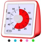 Minuteur analogique visuel compte à rebours silencieux outil de gestion du temps pour enfants et adultes(rouge ... Minuteur analogique visuel compte à rebours silencieux outil de gestion du temps pour enfants et adultes(rouge ...