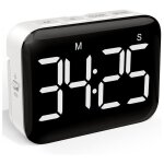 Minuteur de cuisine num�rique 4 pouces grand �cran led aimant� luminosit� et son r�glables chronom�tre ...