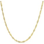Miore collier femmes chane singapour en or jaune 9 carat - 375 or longueur 45 cm bijoux[802]