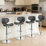 Mipan. lot de 4 tabouret de bar papillon moderne - chaise de bar de cuisine - hauteur r�glable 85 - 105 ...