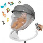Mipan. balancelle b�b� �lectrique - avec musique + t�l�commande + moustiquaire + jouet - harnais � 4 ...