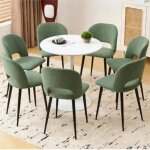 Mipan. chaises salle � manger lot de 6 - chaises de salle � manger en tissu - chaise de cuisine moderne ...
