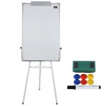 Mipan. double face magnetique 60x90 cm - tableau blanc effacable sur pied - avec aimant + marqueurs + ...