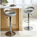 Mipan. tabouret debar reglables en hauteur(81 - 101cm) - tabouret de bar lot de 2 - tabouret de bar gris ...