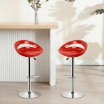 Mipan. tabouret debar reglables en hauteur(81 - 101cm) - tabouret de bar lot de 2 - tabouret de bar roug ...
