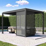 Mirador persienne (123m) pour c�t� 4m - compatible 111da pergola - structure aluminium - couleur anthracite ...