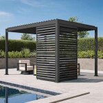 Mirador persienne � lames orientables 1. 23m pour c�t� 4m compatible 111da pergola aluminium anthracite ...