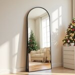Miroir arc m�tal 164 x54 cm miroir pleine longueur avec cadre et structure verre tremp� bomb� grand miroir ...