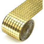 Miroir autocollant - diy - 1464 pcs - dor� - 5x5mm - d�coration murale