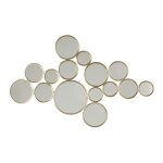 Miroir bubbles 93x138cm laiton kare design