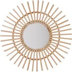 Miroir soleil rotin d58cm - atmosphera createur dinterieur