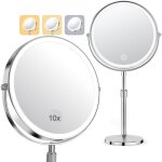 Miroir grossissant lumineux - sightmark - 10x / 1x double face - 64 led - rechargeable - rotation 360� ...