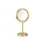 Miroir - wadiga - double face - mtal dor - grossissant x5 - 25cm de diamtre