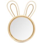 Miroir enfant lapin pin 24x38cm - atmosphera createur dinterieur