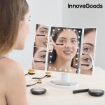 Miroir lumineux maquillage grossissant à led pliable blanc - inclinable 360° grossissement x2 à x10 Éclairant ... Miroir lumineux maquillage grossissant à led pliable blanc - inclinable 360° grossissement x2 à x10 Éclairant ...