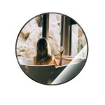 Miroir lumineux pour salle de bain Ø 80 cm à led avec éclairage tactile anti - buée blanc chaud Miroir lumineux pour salle de bain Ø 80 cm à led avec éclairage tactile anti - buée blanc chaud