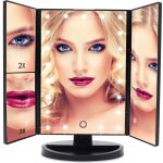 Miroir de maquillage 21 led lumineux miroir de cosmétique avec triple de grossissant Écran tactile rotation ... Miroir de maquillage 21 led lumineux miroir de cosmétique avec triple de grossissant Écran tactile rotation ...