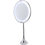 Miroir de maquillage grossissant x10 � ventouse pivotant 360� avec �clairage led int�gr� miroir de table ...