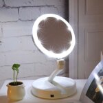 Miroir maquillage led pliable grossissant 10x voyage portable rotation 360° double face angle Miroir maquillage led pliable grossissant 10x voyage portable rotation 360° double face angle