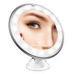 Miroir de maquillage - led - 10x - ventouse - Éclairage naturel - rotatif 360° Miroir de maquillage - led - 10x - ventouse - Éclairage naturel - rotatif 360°