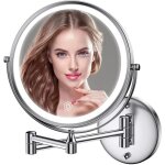 Miroir maquillage mural miroir grossissant lumineux mural miroir mural double face 1x - 5x 7 pouces miroir ...