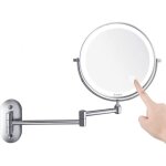 Miroir maquillage mural miroir grossissant lumineux mural miroir mural double face 1x - 5x miroir cosm�tique ...