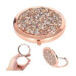 Miroir de maquillagemiroir pliant rondmiroir de poche rosemini miroir de poche cute - 77mm - convient ...