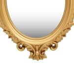 Miroir mural - akozon - 56x76 cm - dor� - style ch�teau - ovale