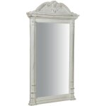 Miroir mural bois finitions blanc c�rus� fabriqu� en italie - l6764