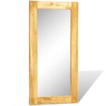 Miroir mural - bois massif - rectangulaire 120x60 cm - Élégant - intérieur - suspendu Miroir mural - bois massif - rectangulaire 120x60 cm - Élégant - intérieur - suspendu