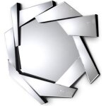 Miroir mural rond grande taille destructur� pyramide