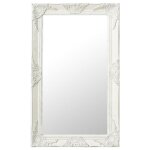 Miroir mural style baroque 50x80 cm blanc Miroir mural style baroque 50x80 cm blanc