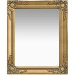 Miroir mural style baroque pour salon ou salle de bain ou dressing avec crochets de fixation 50x60 cm ... Miroir mural style baroque pour salon ou salle de bain ou dressing avec crochets de fixation 50x60 cm ...