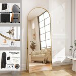 Miroir en pied grand 173x63cm cadre en aluminium miroir arche inclin� ou suspendu pour salon chambre ...