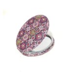 Miroir de poche maquillage grosissant oval perl�