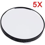 Miroirs de poche mini miroir de maquillage rond 5x 10 x 15 miroir grossissant avec deux ventouses 40752 ...