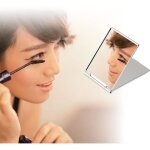 Miroir de poche - non sp�cifi� - pliable - aluminium - portable - blanc