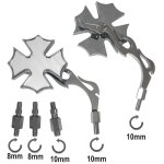 Miroir retroviseurs couple moto scooter adaptateur custom chrome a - pro